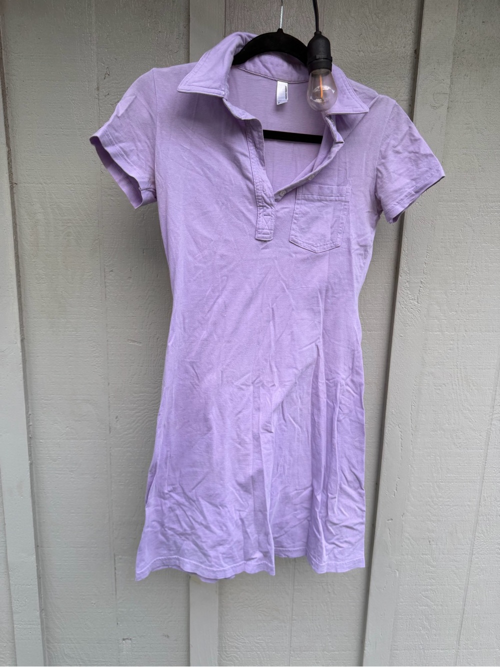 American Apparel Lilac Crewneck Mini Dress